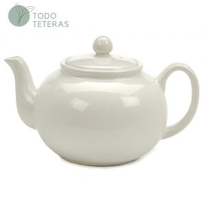 RSVP White 6 cup Stoneware Chai Teapot